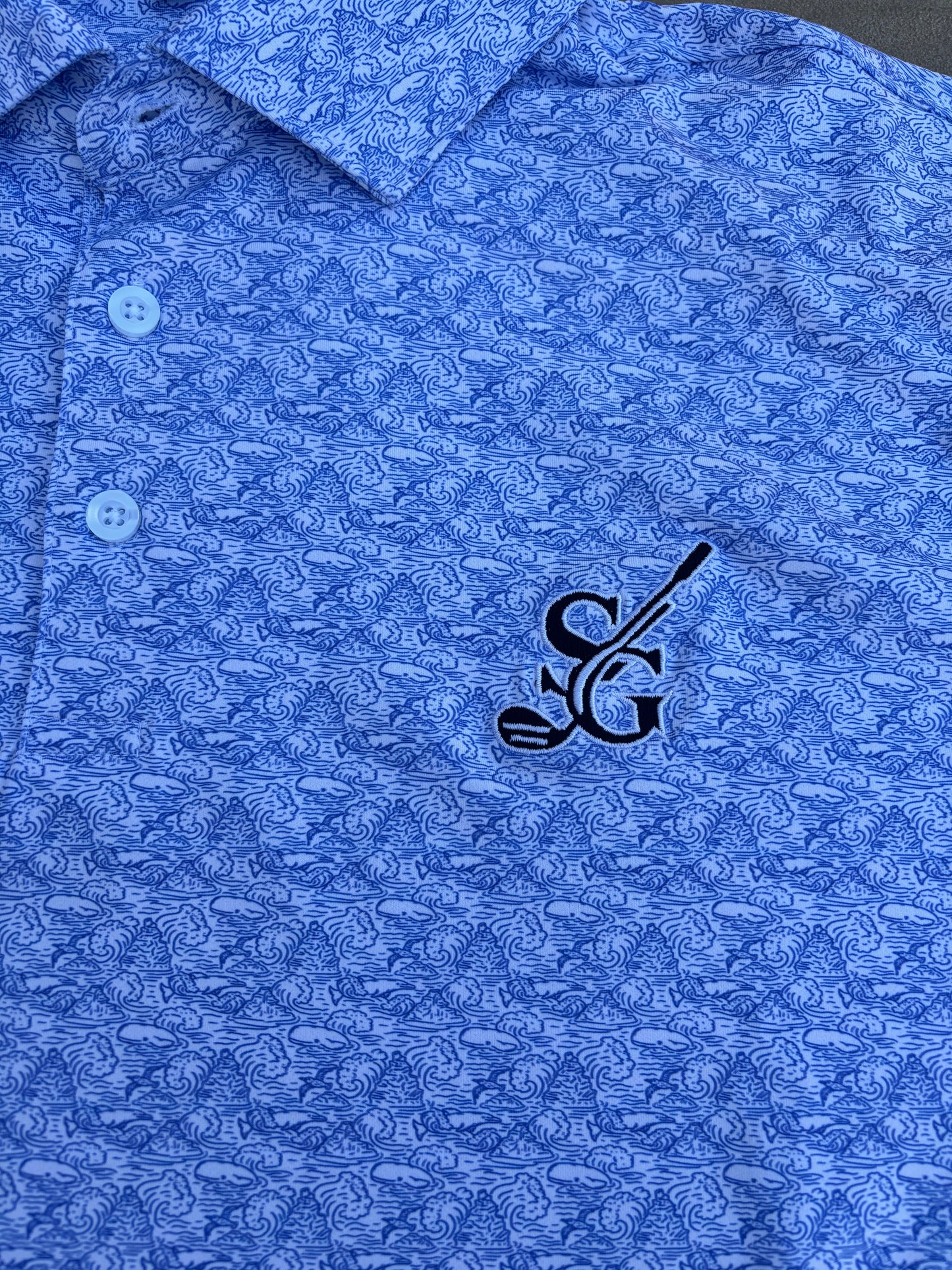 Polo - Sky Blue Pattern