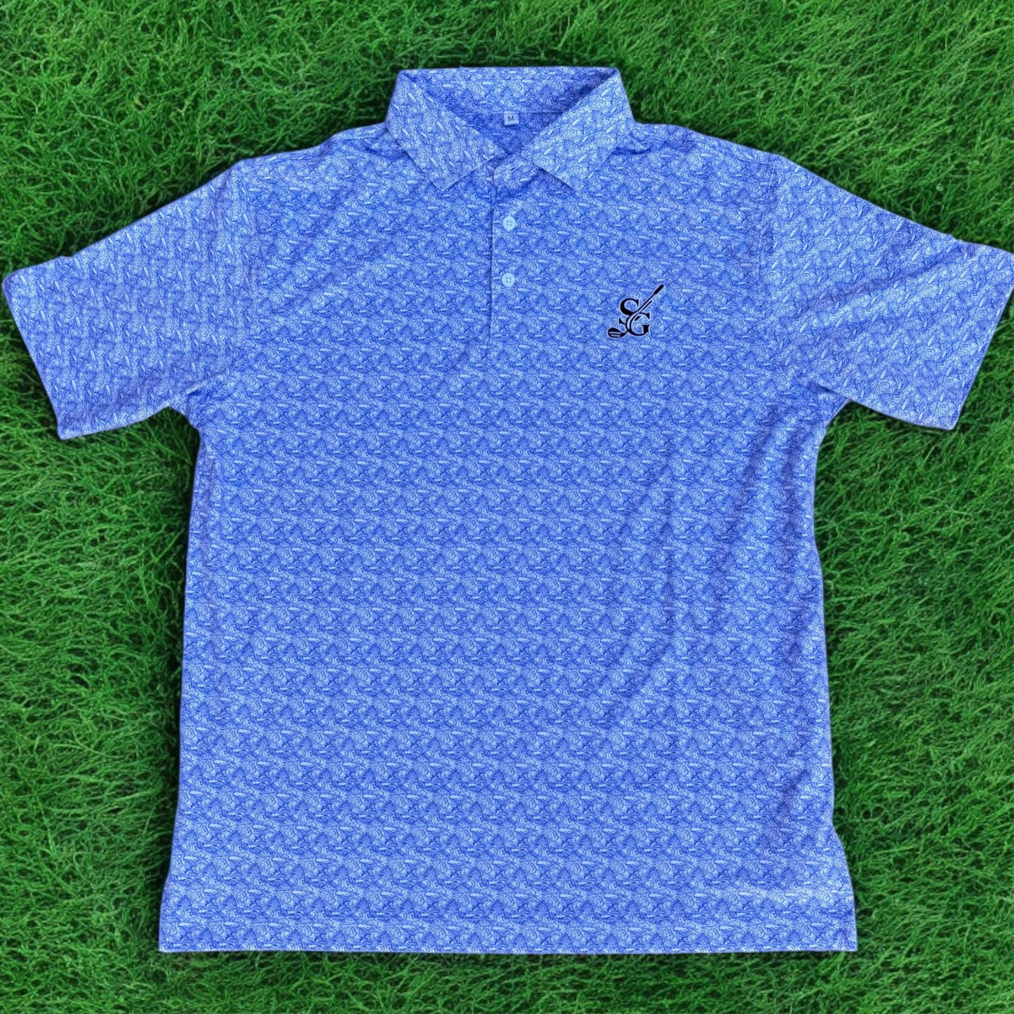 Polo - Sky Blue Pattern